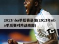 2013nba季后赛录像(2013年nba季后赛对阵战绩图)